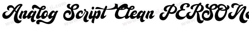 Analog Script Clean PERSONAL Person字体转换